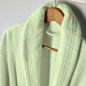 Premium Cotton Mint Green Terry Bathrobe with Pockets Suitable for Men and Women, Soft & Warm Terry Home Bathrobe, Sleepwear Loungewear, One Size Fits All