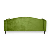 Nova 3-Seater Velvet Sofa with Square Arms – L220cm x W60cm x H85cm, Green Comfortable & Stylish Sofa for Living Room