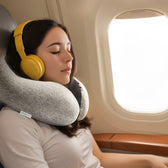 Travel Pillow Memory Foam Grey