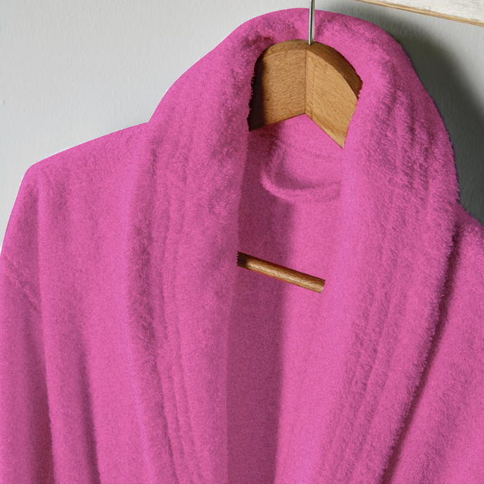 Bathrobe With Pockets Terry  - Pink
