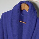 Premium Cotton Blue Terry Bathrobe with Pockets Suitable for Men and Women, Soft & Warm Terry Home Bathrobe, Sleepwear Loungewear, One Size Fits All