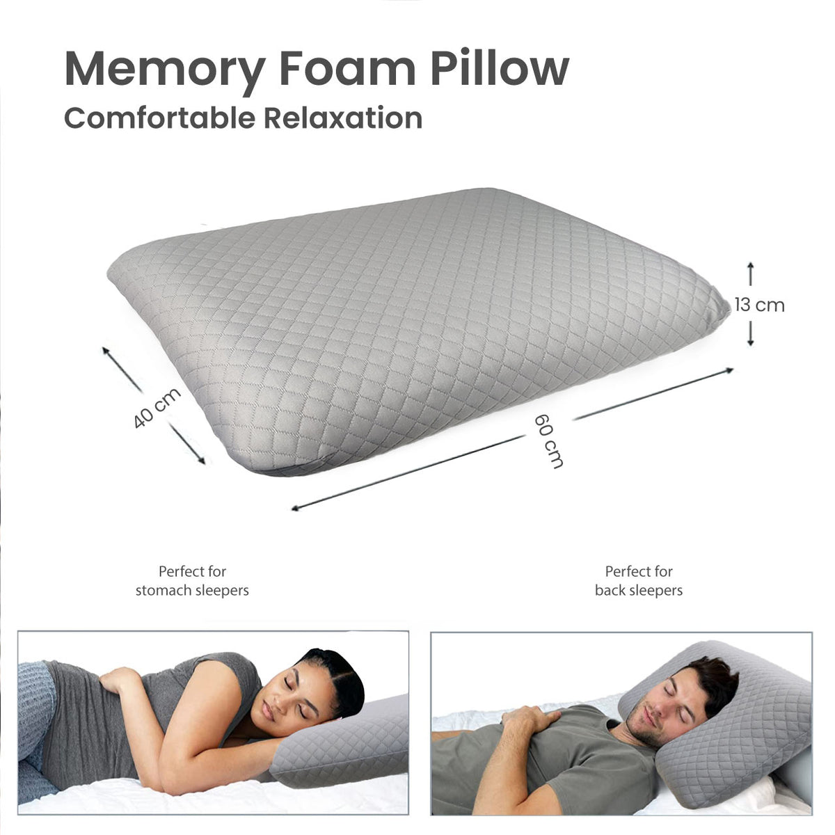 Belly sleep best sale memory foam pillow