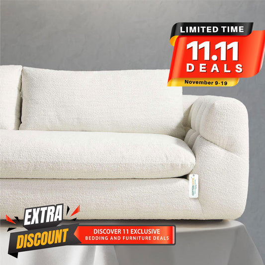 11.11 Deals at Cotton Home: Exclusive Offer on Italian Pearl Design 3-Seater Sofa