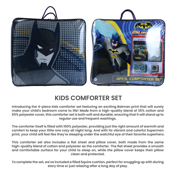 Kids Combo Offer | Kids Comforter Set with Pillow - Batman