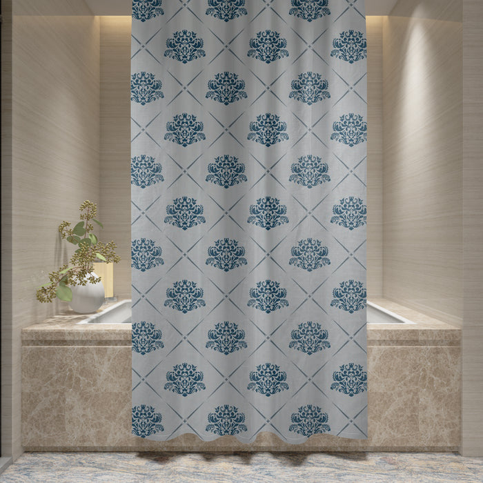 Shower Curtain Printed Fabric with Hooks 180x180 Cm - Medley