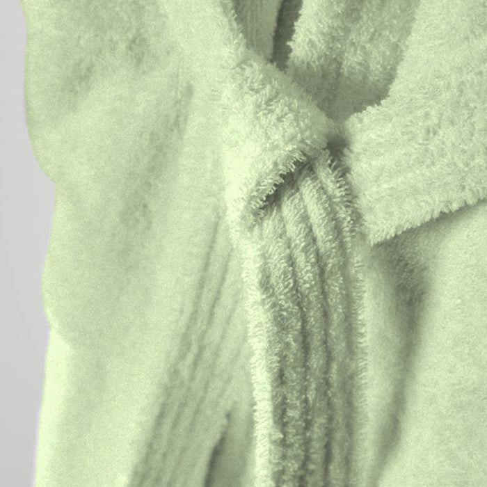 Premium Cotton Mint Green Terry Bathrobe with Pockets Suitable for Men and Women, Soft & Warm Terry Home Bathrobe, Sleepwear Loungewear, One Size Fits All