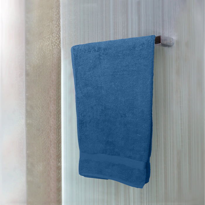 Cotton Bath Towel 70x140 CM 2 Piece Set, Dark Blue