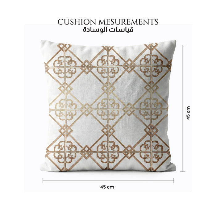 Cotton Decorative Throw Pillows Pack of 2  - 45x45 cm Square, Box design