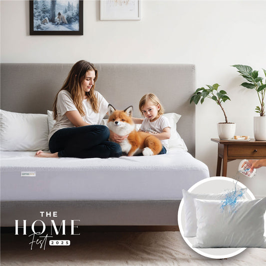Home Fest 2025 Comfort Combo – Queen Mattress Protector 2PC Pillow Protector with Pillows Terry