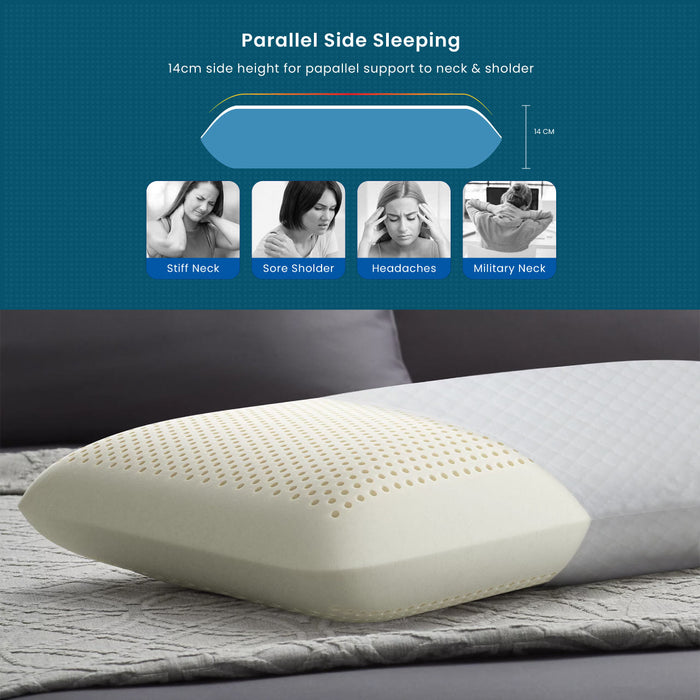 King Breathable Memory Foam Pillow 40x70X13cm - White