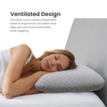 King Breathable Memory Foam Pillow 40x70x13cm - Gray