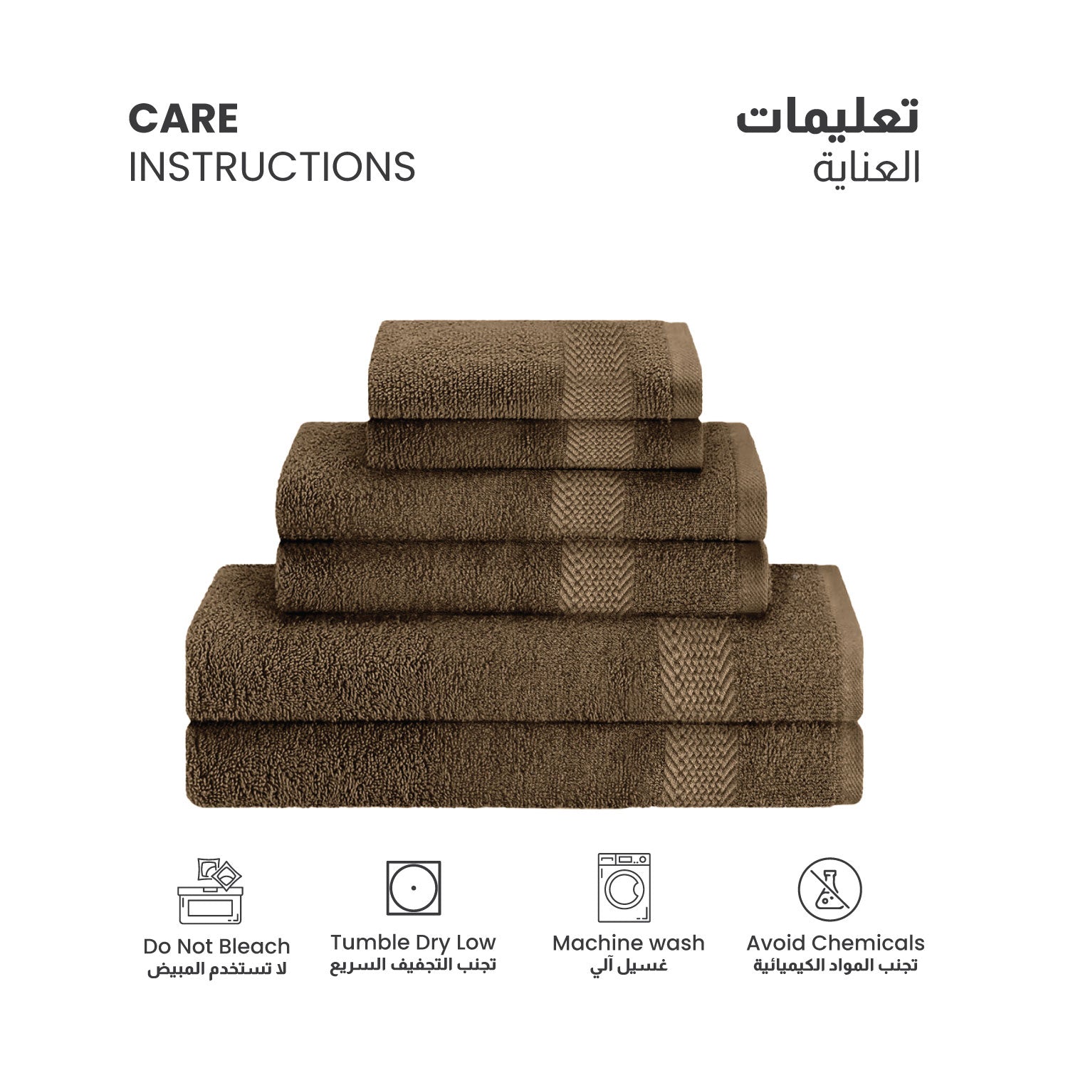 Cotton 6 Piece Towel Set-Soft Feel, Quick Dry, Highly Absorbent Durable Towels