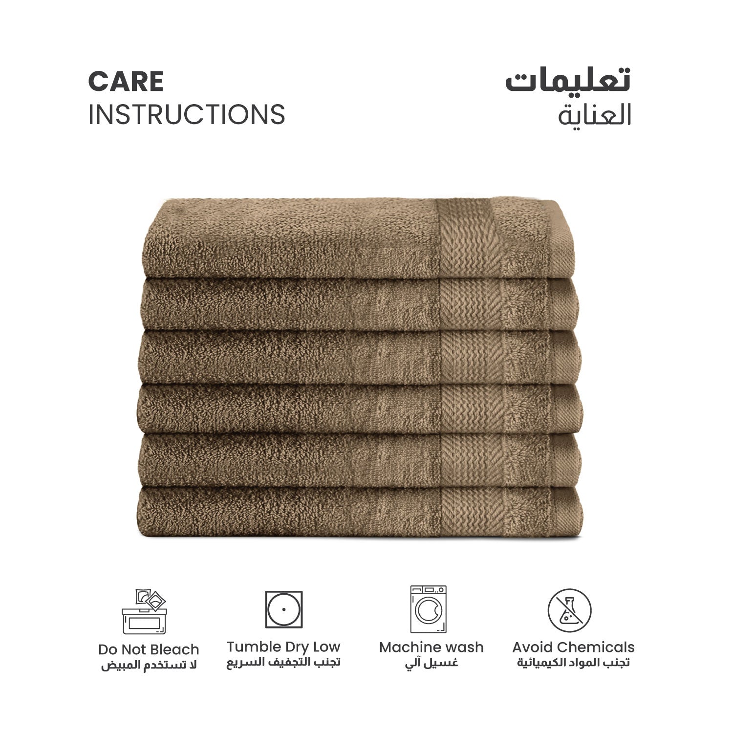 Cotton Hand Towel 50x100 CM 6 Piece Set-Soft Feel, Quick Dry, Highly Absorbent Durable Towels