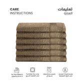 Cotton Hand Towel 50x100 CM 6 Piece Set-Soft Feel, Quick Dry, Highly Absorbent Durable Towels