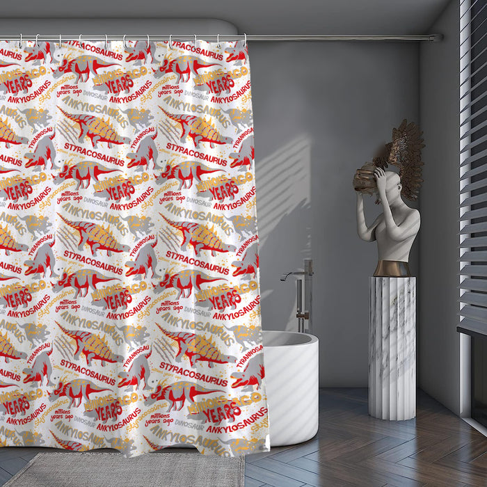Shower Curtain Printed Fabric with Hooks 180x180 Cm - Trex