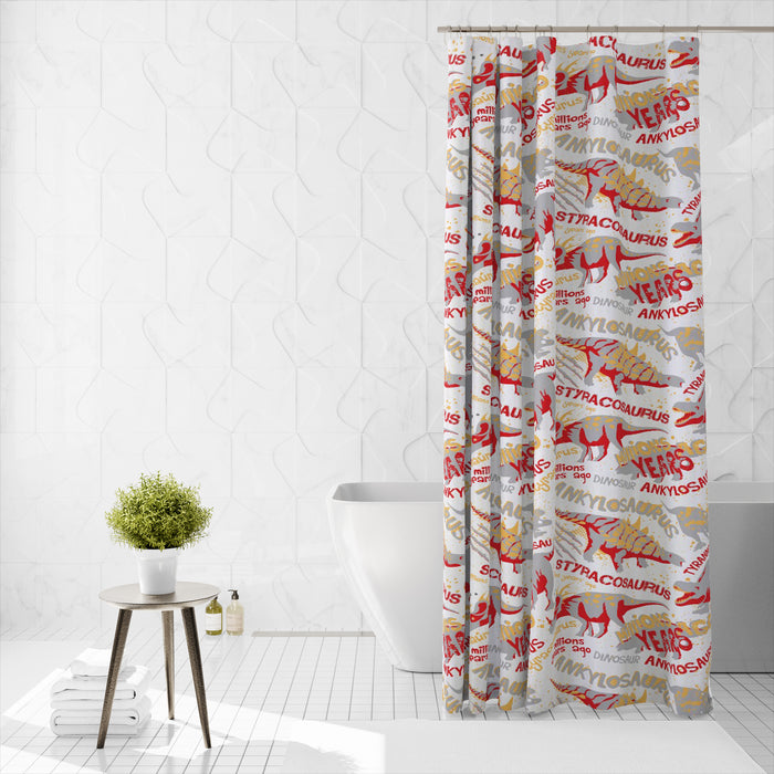 Shower Curtain Printed Fabric with Hooks 180x180 Cm - Trex