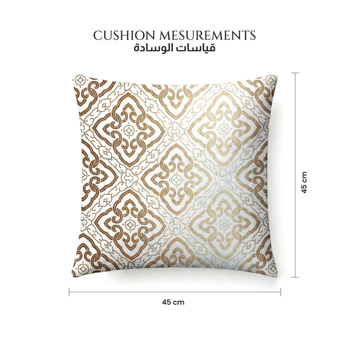 Cotton Decorative Throw Pillows Pack of 2 - 45x45 cm Square, Blue Pattern