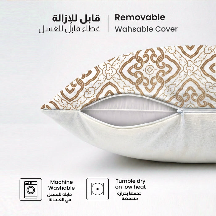 Cotton Decorative Throw Pillows Pack of 2 - 45x45 cm Square, Blue Pattern