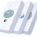 Premium Cotton 3-Piece Baby Crib Bedding Set (120x60 cm) Fitted Baby Mattress Sheets and Protector Dream Night