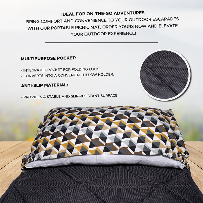 Foldable Picnic Mat with Pillow | Beach Mat Picnic | Portable Picnic Mat For Outdoor Camping