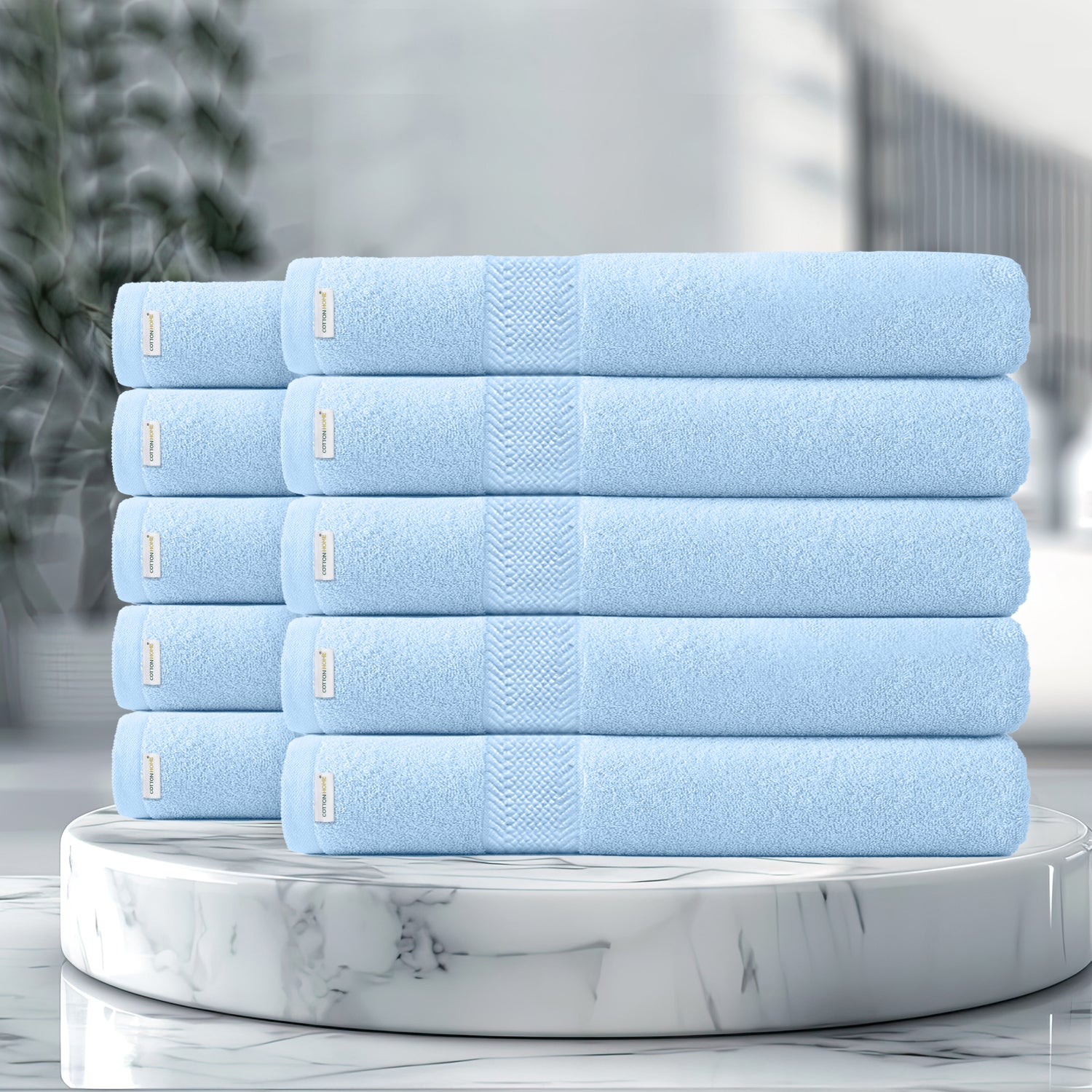 Cotton Bath Towel 70x140 CM 10 Piece Set-Soft Feel, Quick Dry, Highly Absorbent Durable Towels