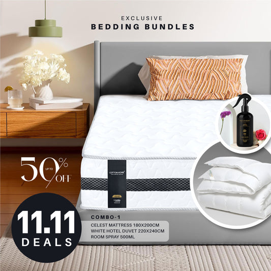 11.11 Mega Sleep Bundle – Mattress + Duvet + Room Freshener