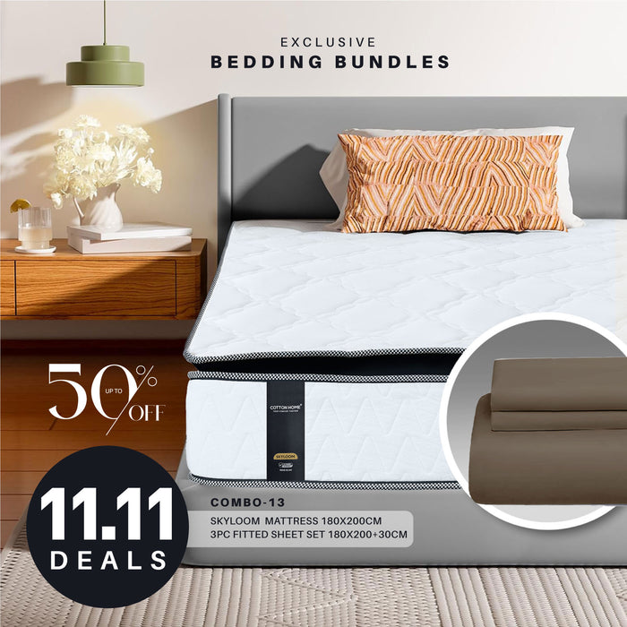 11.11 Mega Comfort Combo – Mattress, Fitted Sheet Set Bundle 13