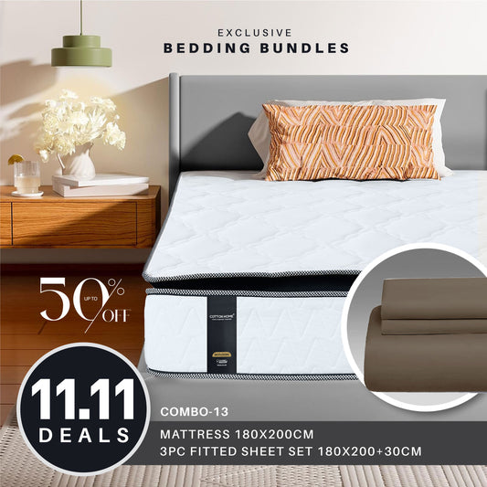 11.11 Mega Comfort Combo – Mattress, Fitted Sheet Set Bundle 13