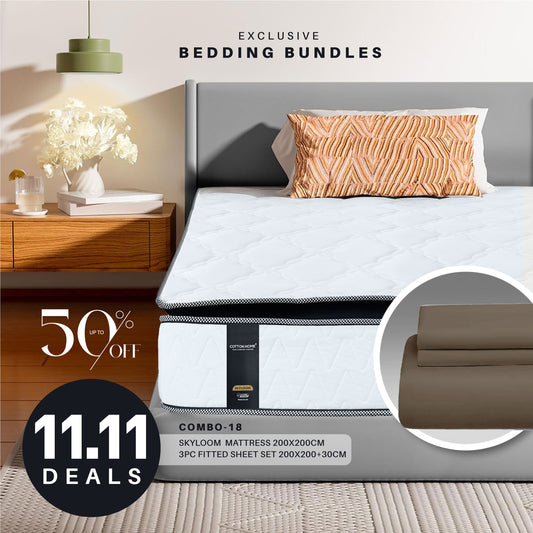 11.11 Mega Comfort Combo – Mattress, Fitted Sheet Set Bundle 18