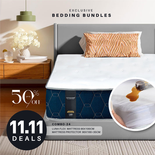 11.11 Mega Comfort Combo – Mattress, Mattress Protector Bundle 24