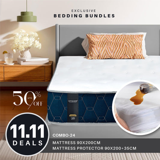 11.11 Mega Comfort Combo – Mattress, Mattress Protector Bundle 24