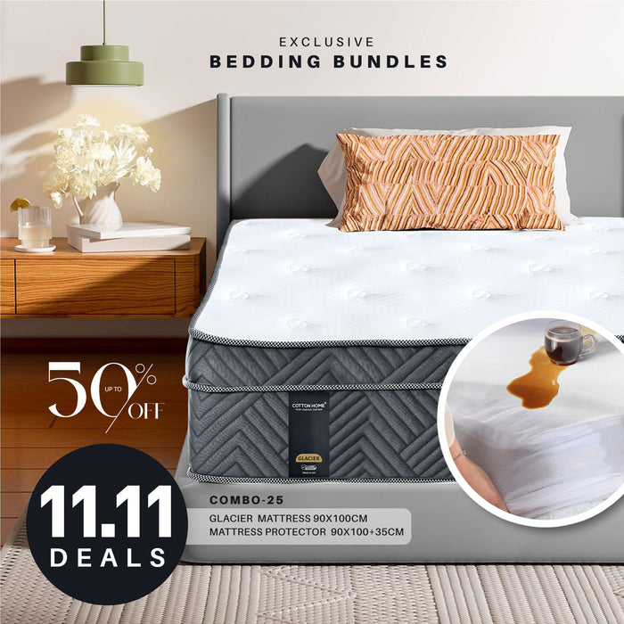 11.11 Mega Comfort Combo – Mattress, Mattress Protector Bundle 25