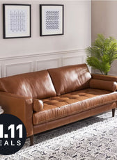 11.11 Mega Comfort Combo – 3Seater Faux Leather Sofa