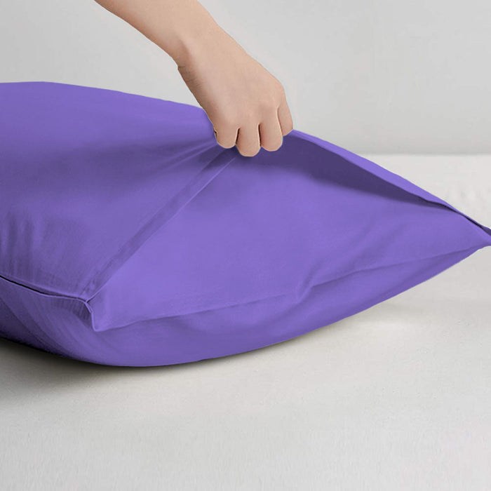 Pillow Cover with Pressed Pillow Set- 50x75cm - Dreamy Comfort Combo Purple - 2 Piece