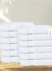 Cotton Face Towel Pack of 12 Soft Feel, Quick Dry, Highly Absorbent Durable Towels