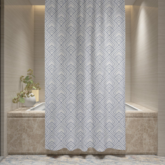 Shower Curtain Printed Fabric with Hooks 180x180 Cm - Rinse 211A