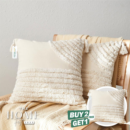 Home Fest 2025 Comfort Combo – 3PC Throw Pillow 45x45cm Arc Design