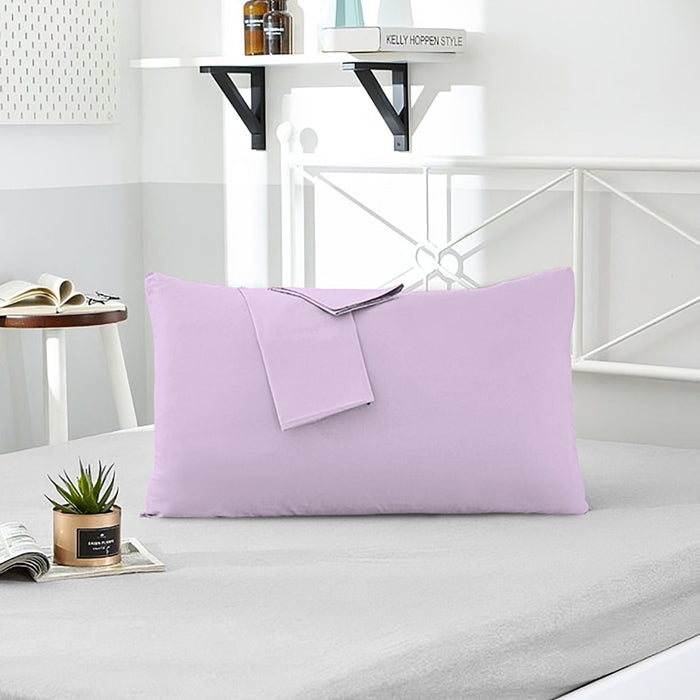 Pillow Cover with Pressed Pillow Set- 50x75cm - Dreamy Comfort Combo Light Purple - 2 Piece