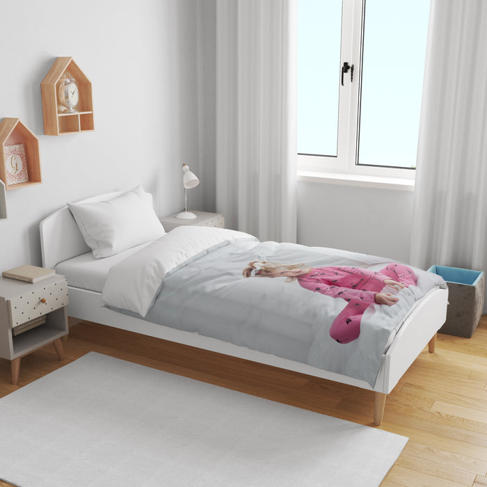 Polycotton 1 piece Single 160x220cm Personalized Custom bedding Comforter set with customized photo printed