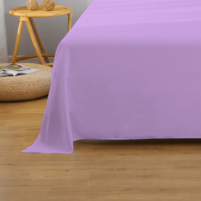 Rest Super Soft Super King Flat Sheet 240x260cm-Light Purple