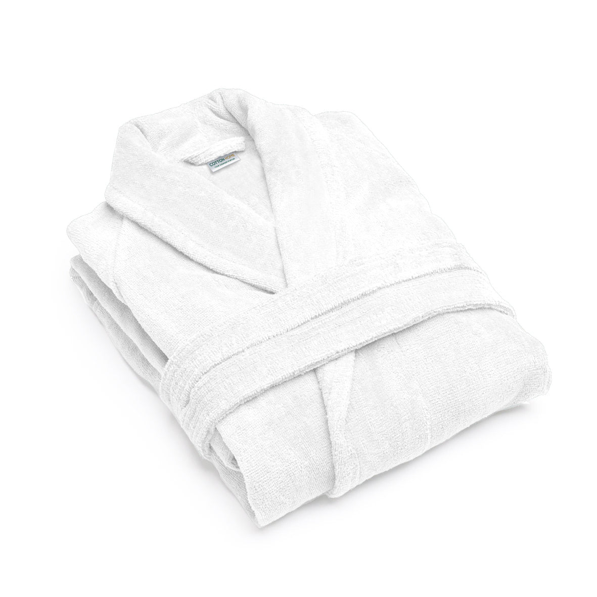 Premium Cotton White Terry Bathrobe with Pockets Suitable for Men and Women, Soft & Warm Terry Home Bathrobe, Sleepwear Loungewear, One Size Fits All