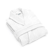 Premium Cotton White Terry Bathrobe with Pockets Suitable for Men and Women, Soft & Warm Terry Home Bathrobe, Sleepwear Loungewear, One Size Fits All