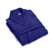 Premium Cotton Blue Terry Bathrobe with Pockets Suitable for Men and Women, Soft & Warm Terry Home Bathrobe, Sleepwear Loungewear, One Size Fits All