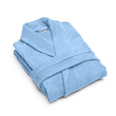 Premium Cotton Sky Blue Terry Bathrobe with Pockets Suitable for Men and Women, Soft & Warm Terry Home Bathrobe, Sleepwear Loungewear, One Size Fits All