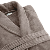 Premium Cotton Taupe Terry Bathrobe with Pockets Suitable for Men and Women, Soft & Warm Terry Home Bathrobe, Sleepwear Loungewear, One Size Fits All