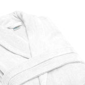 Premium Cotton White Terry Bathrobe with Pockets Suitable for Men and Women, Soft & Warm Terry Home Bathrobe, Sleepwear Loungewear, One Size Fits All