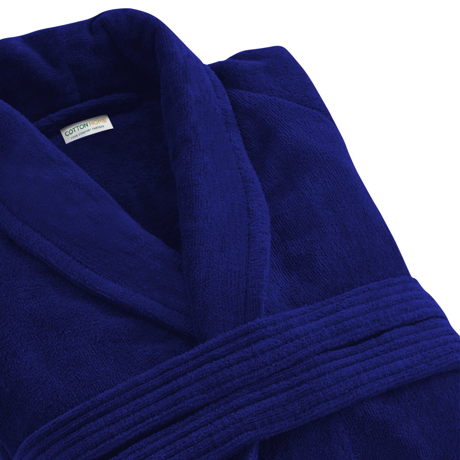 Premium Cotton Blue Terry Bathrobe with Pockets Suitable for Men and Women, Soft & Warm Terry Home Bathrobe, Sleepwear Loungewear, One Size Fits All