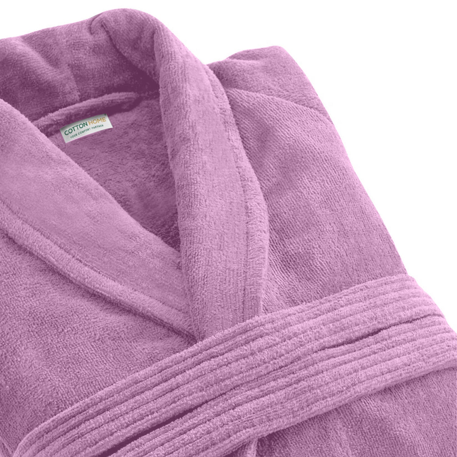 Premium Cotton Lavender Terry Bathrobe with Pockets Suitable for Men and Women, Soft & Warm Terry Home Bathrobe, Sleepwear Loungewear, One Size Fits All