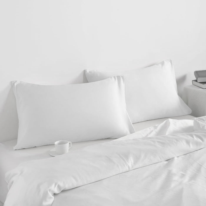 White Pillow Cover with Pressed Pillow Set- 50x75cm - Dreamy Comfort Combo - 2 Piece