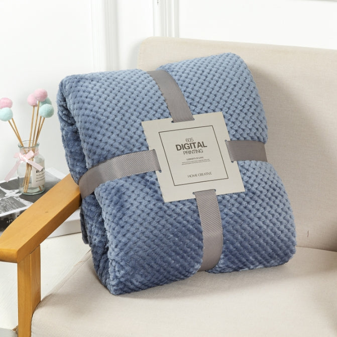 Tranquil Plaid Blanket Single Size Sky Blue